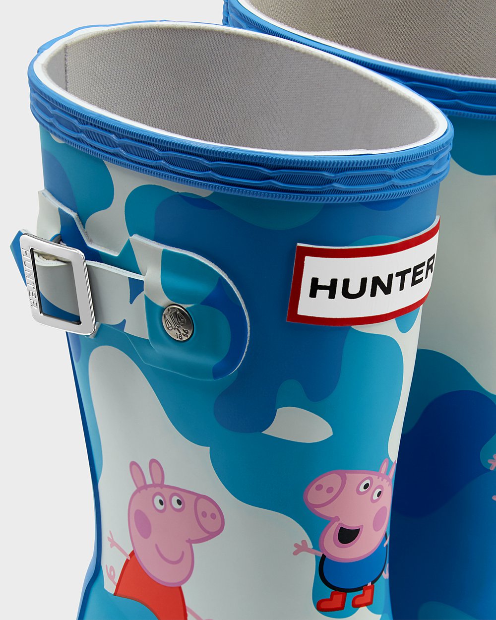 Gumowce Dziecięce - Hunter Original Małe Peppa Pig - Niebieskie - YJEP-41273